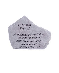 Gedenktstein "Geliebten Freund...", Steinguss