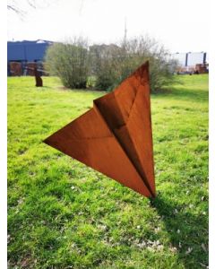 Metall-Origami "Flieger", mittel, rostig